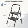 Easy Reach Step Ladder - Lightweight & Foldable with Wide Anti-Slip Pedal