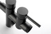 Sleek Matte Black Freestanding Bathtub Faucet with Handheld Shower