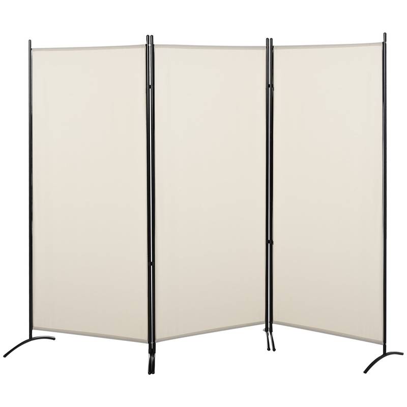 Beige 3-Panel Privacy Screen