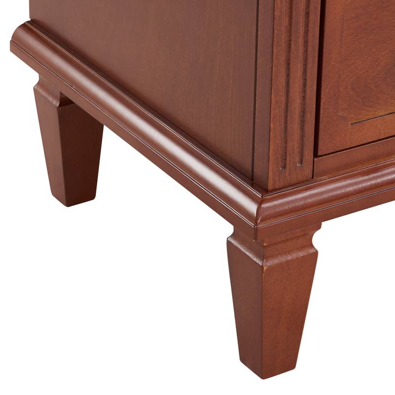 Chic Farmhouse Nightstand with USB Charging & Storage