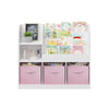 Whimsical Kids' Bookcase with Fun Fabric Drawers