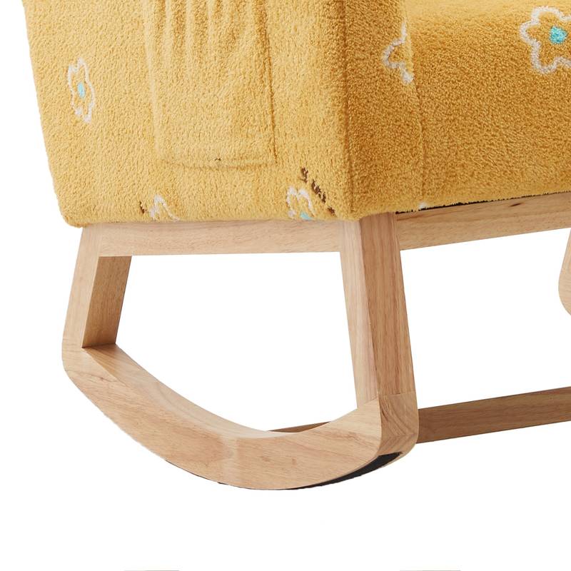 Cozy Mustard Rocker: Modern Mid-Century Accent Chair