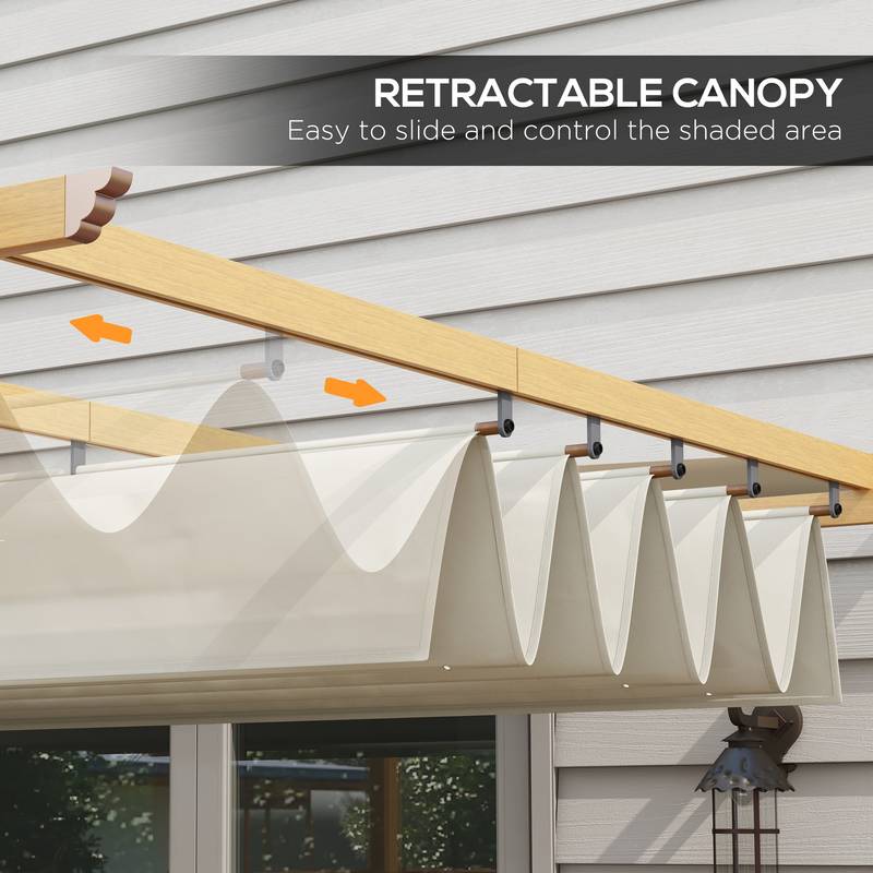 Sunshade Oasis: Retractable Pergola Canopy for Outdoor Relaxation