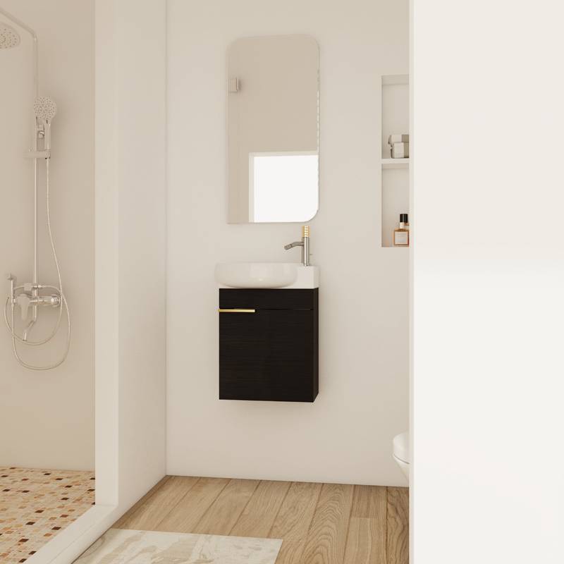 Cozy Compact Bathroom Vanity with Soft Close Doors & Sink