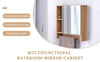 Stylish Wall-Mounted Bathroom Cabinet with Towel Rack and Shelves