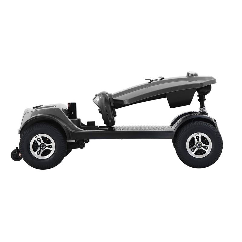 SwiftRide Grey Compact Mobility Scooter with Basket & USB Charging