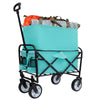 Blue Folding Utility Wagon - Your Go-To Cart for Beach Trips, Shopping, and More!