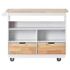 Versatile Rolling Kitchen Island with Storage and Wine Rack