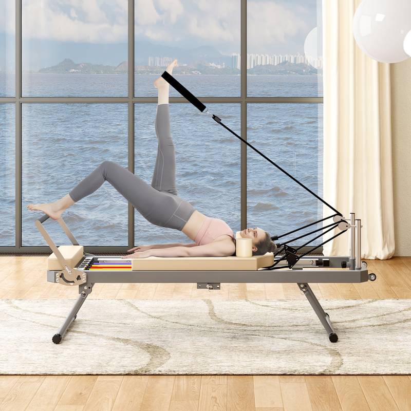 Compact Pilates Reformer: Home Workout Haven