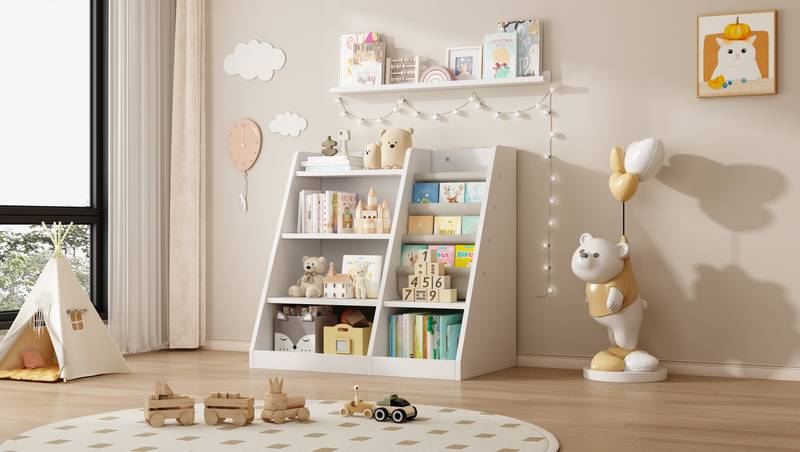 Cozy Kids Book Nook Storage Shelf