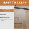 Matte Black Sliding Shower Door with Clear Glass