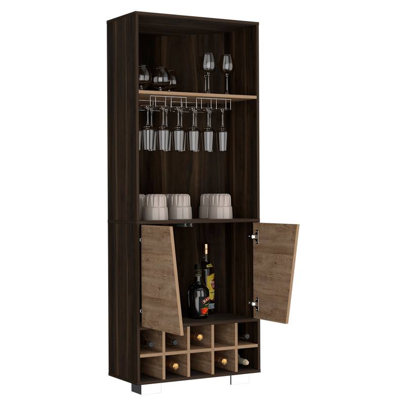 Chic Corner Wine Cabinet with Shelves