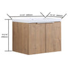 Sleek Floating Bathroom Sink Cabinet with Soft Close Doors