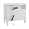 Charming Farmhouse Nightstand with Charging Station and Drawers
