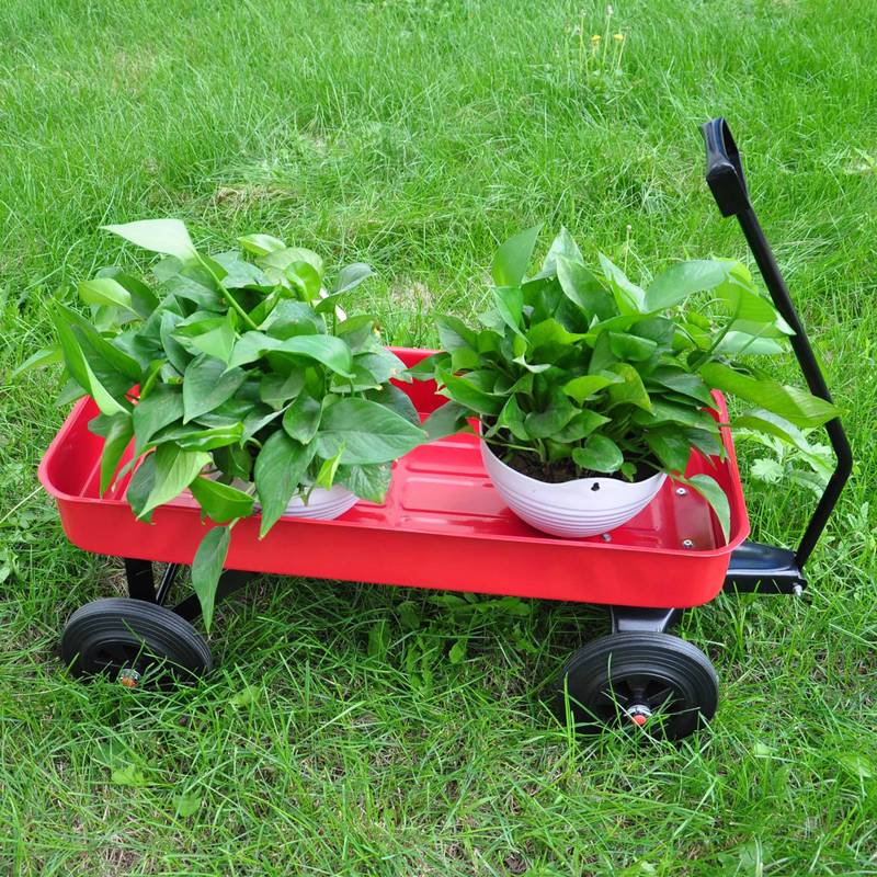 Rugged Red All-Terrain Garden Cart