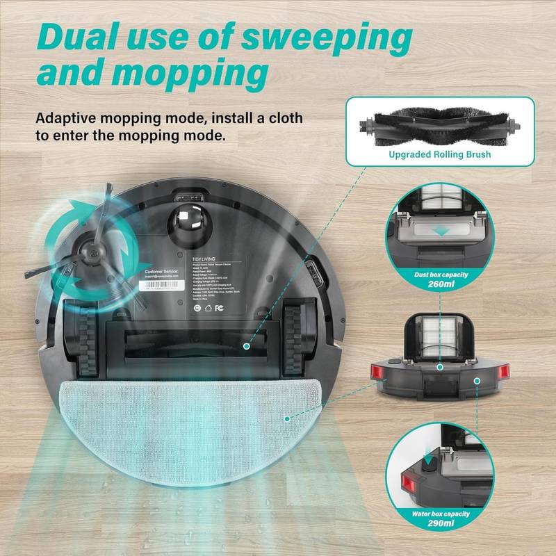 SmartClean Robot: The Ultimate Vacuum and Mop for Pet Hair and Hard Floors!