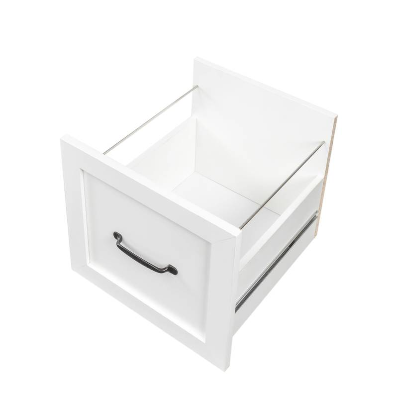 Chic White Desk with Hutch for Home Office