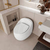 Sleek Egg-Shaped Toilet in Glossy White