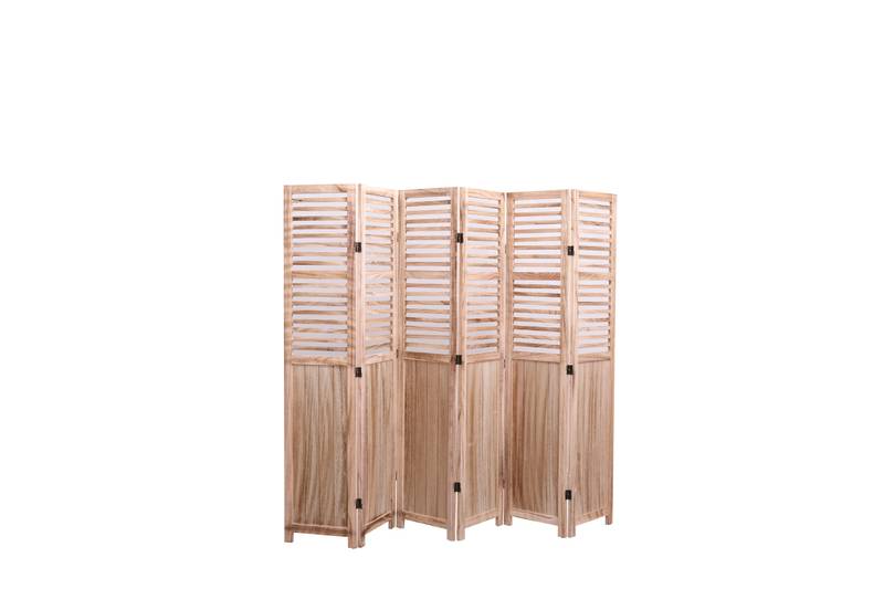 Natural Wood Folding Room Divider