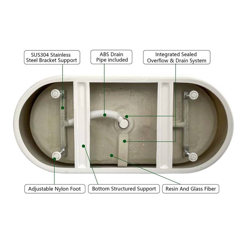 Luxurious Oval Soaking Tub with Modern Features