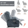Cozy Power Lift Recliner with Massage & Heat - Heavy Duty Comfort in Blue