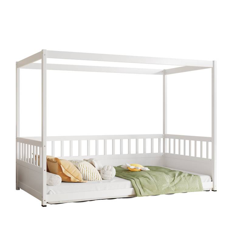 Dreamy Canopy Twin Bed Frame for Kids
