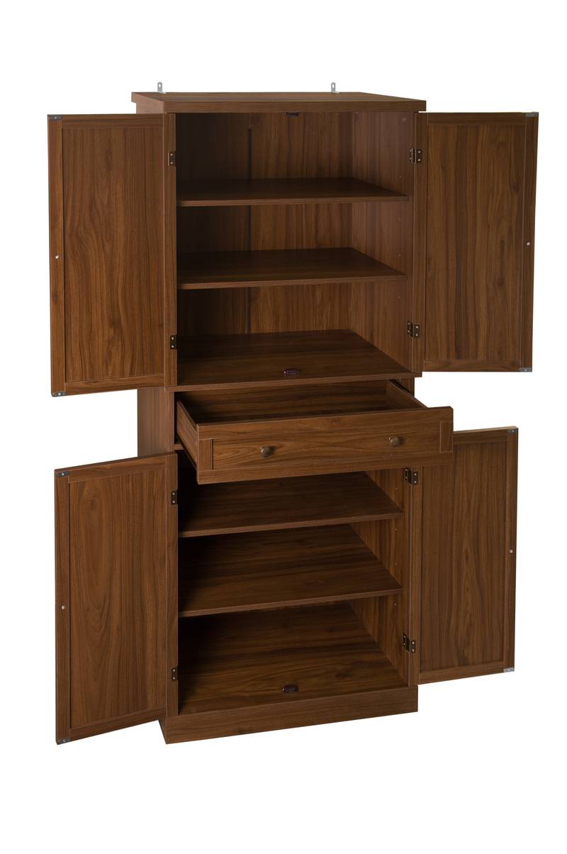 Versatile Storage Cabinet with Adjustable Shelves and Drawer