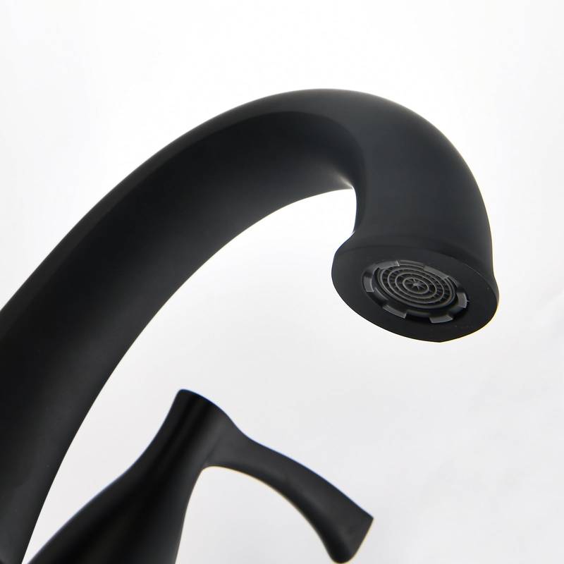 Sleek Matte Black Bathroom Faucet with Pop-Up Drain