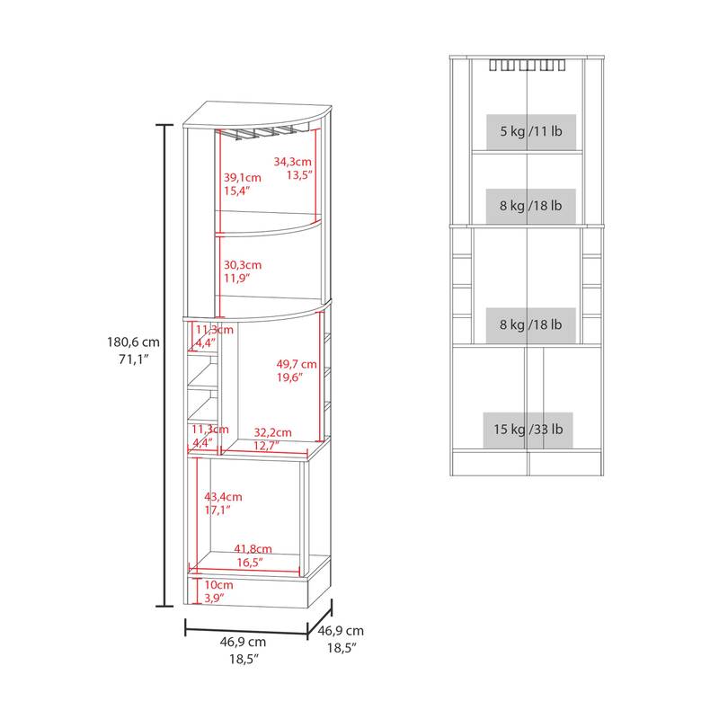 Corner Cheers Bar Cabinet