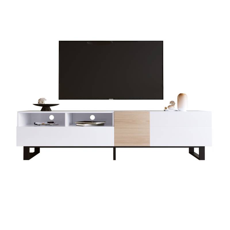 Stylish TV Stand with Ample Storage & Drop-Down Door