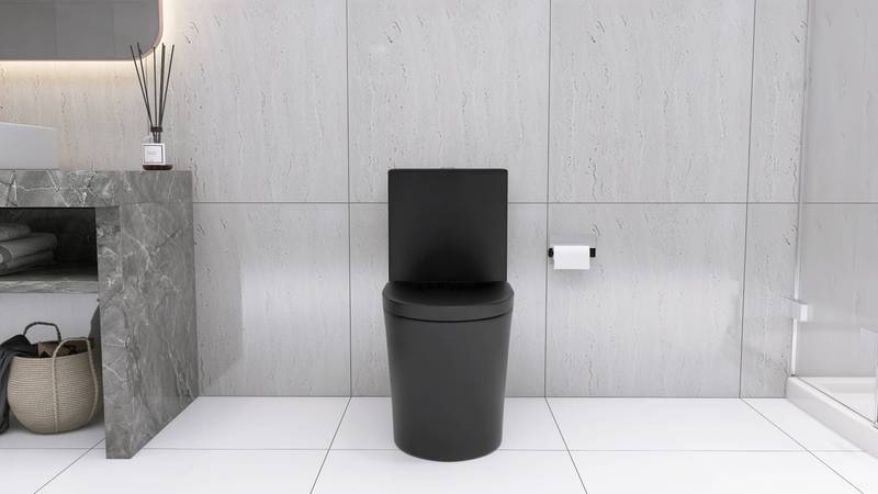 Sleek Black Eco-Friendly Toilet