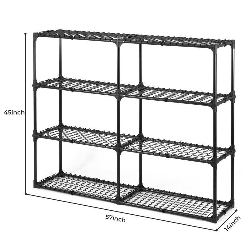 Double the Space: 4-Shelf Wire Rack Set