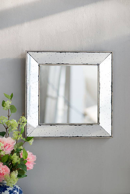 Rustic Charm Silver Accent Mirror