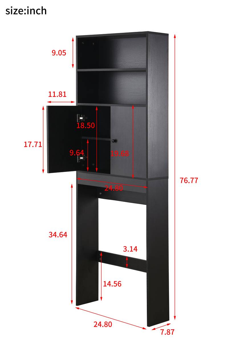 Farmhouse Over-the-Toilet Storage Rack