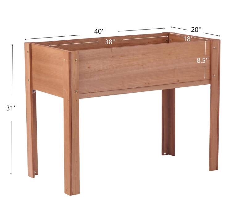 Elevated Wooden Garden Planter Box