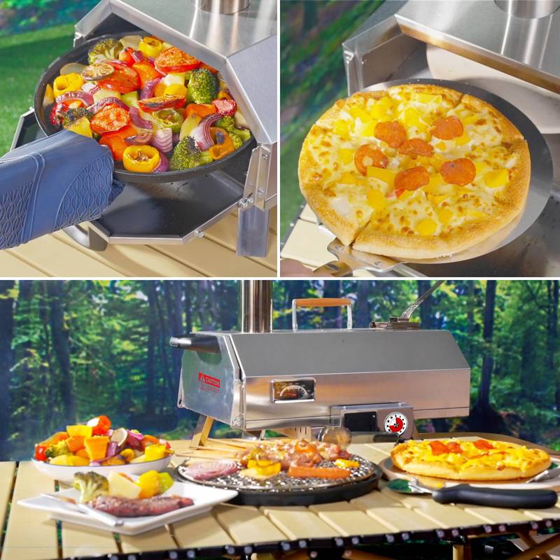 Outdoor Rotating Pizza Oven & Carry Bag