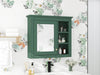 Sleek Mirror Medicine Cabinet with Open Shelves