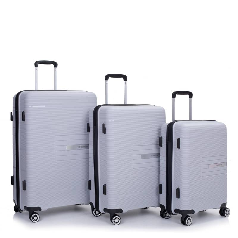Silver Spin & Secure Luggage Set