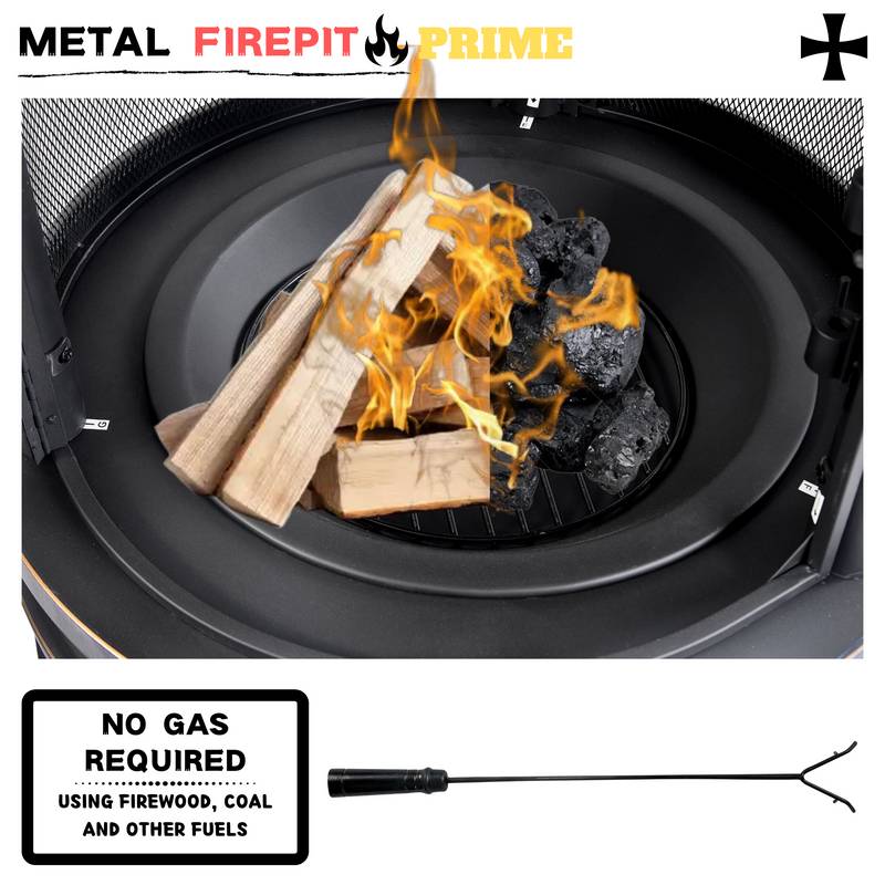 Cozy Two-in-One Outdoor Fire Pit & Heater
