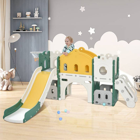Adventure Castle Playset with Slide & Hoop