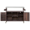 Rustic Rolling Outdoor Kitchen Bar & Grill Station