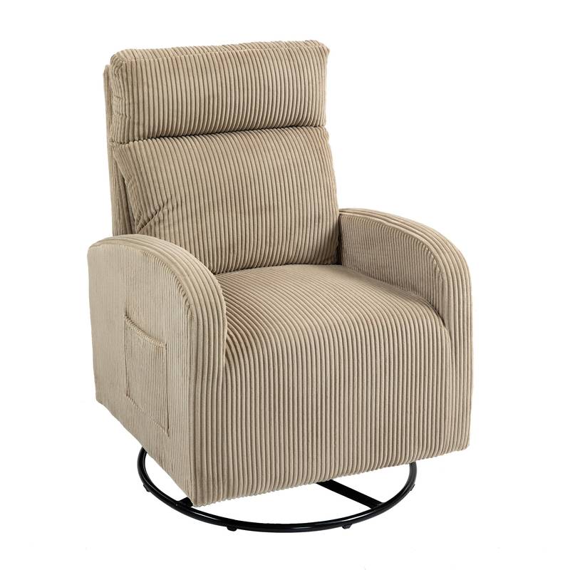 Cozy Glider Rocking Chair in Soft Flannel