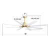 Stylish Ceiling Fan with LED Light and Remote Control