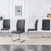 Sleek Gray Arch Dining Chairs - Set of 4