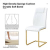 Chic Gold-Accent Dining Set with Cushioned Chairs