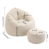 Cozy Foam Bean Bag Sofa with Footrest
