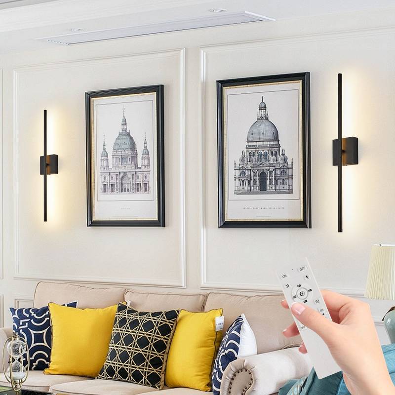 Sleek Black LED Wall Sconces - Modern Minimalist Lighting