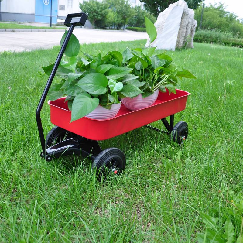 Rugged Red All-Terrain Garden Cart