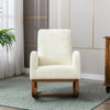Comfy Rocking Chair with Wooden Legs