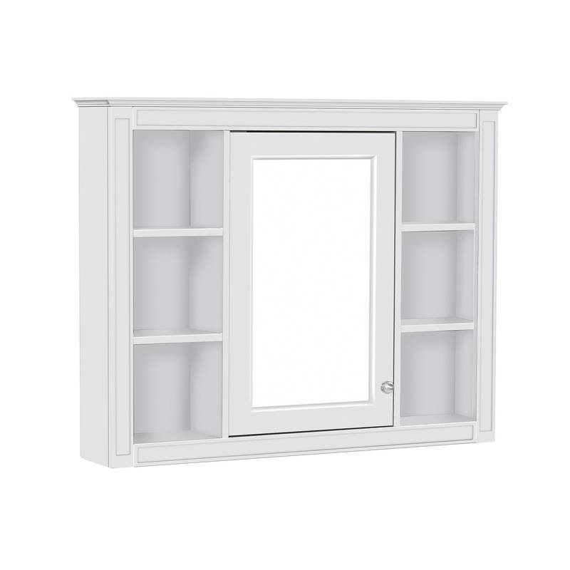 Stylish Wall-Mounted Bathroom Mirror Cabinet with Shelves